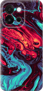 Силиконовый чехол Синяя красная абстакция для OnePlus 13T 5G / 13S 5G - 5339u-4026 изображение 