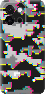 Силиконовый чехол Пиксельный камуфляж для OnePlus 13T 5G / 13S 5G - 5481u-4026 изображение 
