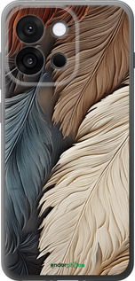 Силиконовый чехол Листья в стиле бохо для OnePlus 13T 5G / 13S 5G - 5643u-4026 изображение 