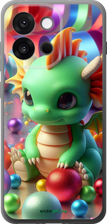 Силіконовий чехол Веселий дракончик для OnePlus 13T 5G / 13S 5G - 5812u-4026 изображение 