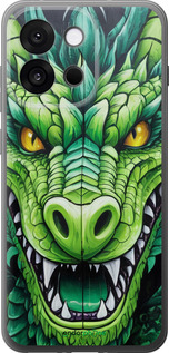 Силіконовий чехол Зелений дракон для OnePlus 13T 5G / 13S 5G - 5816u-4026 изображение 