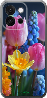 Силиконовый чехол Весенние цветы для OnePlus 13T 5G / 13S 5G - 6058u-4026 изображение 