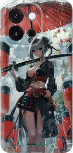 Силиконовый чехол Гейша-воин для OnePlus 13T 5G / 13S 5G - 6124u-4026 изображение 