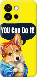 Силиконовый чехол чехол с корги You Can Do It для OnePlus 13T 5G / 13S 5G - 6184u-4026 изображение 