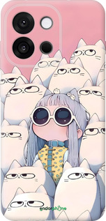 Силиконовый чехол Малышка с котами для OnePlus 13T 5G / 13S 5G - 6295u-4026 изображение 