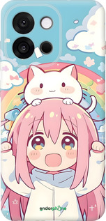 Силиконовый чехол Девочка аниме радуга для OnePlus 13T 5G / 13S 5G - 6304u-4026 изображение 