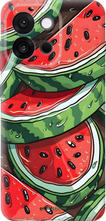 Силиконовый чехол Арбуз для OnePlus 13T 5G / 13S 5G - 6315u-4026 изображение 