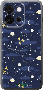 Силиконовый чехол Астрономический узор. Милый дизайн мультяшной вселенной для OnePlus 13T 5G / 13S 5G - 6446u-4026 изображение 