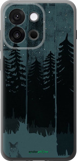 Силиконовый чехол Лиса и ночной лес для OnePlus 13T 5G / 13S 5G - 6481u-4026 изображение 