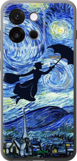 Силиконовый чехол С изображением Мэри Поппинс «Звездная ночь» для OnePlus 13T 5G / 13S 5G - 6487u-4026 изображение 