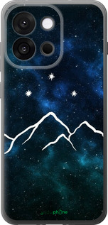 Силіконовий чехол Гори та зірки намальовані на тлі галактики для OnePlus 13T 5G / 13S 5G - 6490u-4026 изображение 