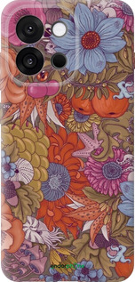 Силиконовый чехол Абстрактные цветы для OnePlus 13T 5G / 13S 5G - 6526u-4026 изображение 