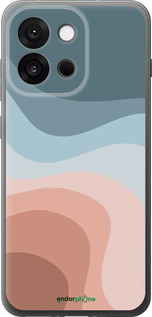 Силиконовый чехол С синими и розовыми волнами в стиле ретро для OnePlus 13T 5G / 13S 5G - 6532u-4026 изображение 