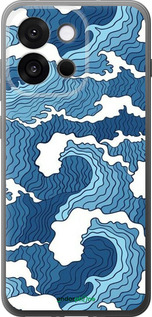 Силиконовый чехол Абстрактный рисунок морских волн для OnePlus 13T 5G / 13S 5G - 6538u-4026 изображение 