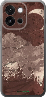 Силиконовый чехол С изображением лунного пейзажа в ночном лесу для OnePlus 13T 5G / 13S 5G - 6546u-4026 изображение 