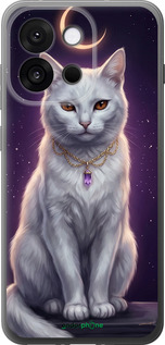 Силиконовый чехол Mystic White Cat Gothic Dark Purple Gold для OnePlus 13T 5G / 13S 5G - 6805u-4026 изображение 