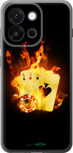 Силиконовый чехол Горящие карты для OnePlus 13T 5G / 13S 5G - 839u-4026 изображение 