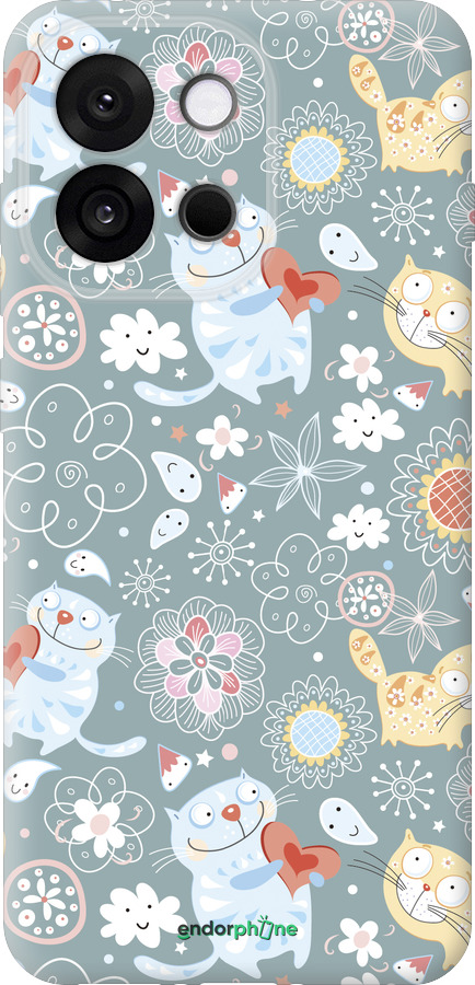 Силіконовий чехол Кошенята v3 для OnePlus 13T 5G / 13S 5G - 1223u-4026 изображение 