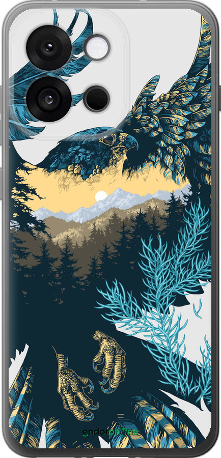 Силиконовый чехол Арт-орел на фоне природы для OnePlus 13T 5G / 13S 5G - 3983u-4026 изображение 