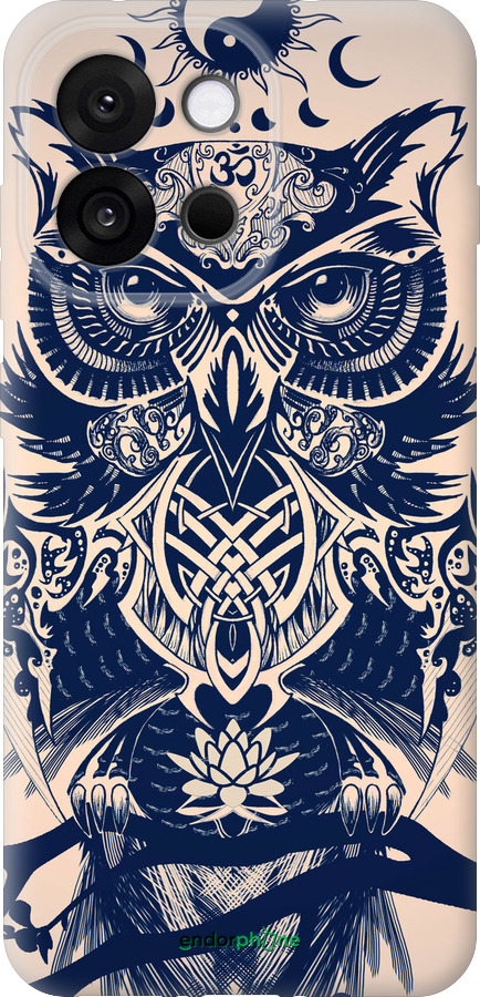 Силиконовый чехол Узорчатая сова для OnePlus 13T 5G / 13S 5G - 4000u-4026 изображение 