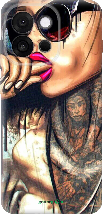 Силиконовый чехол Девушка в тату для OnePlus 13T 5G / 13S 5G - 4001u-4026 изображение 