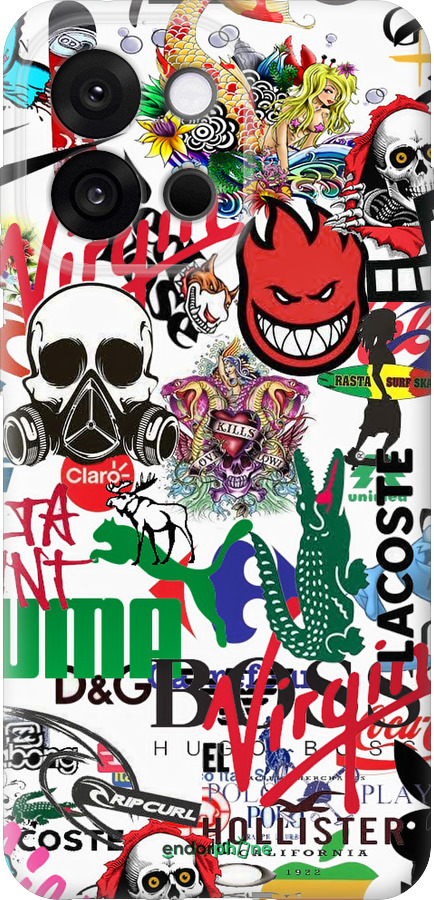 Силіконовий чехол Many different logos для OnePlus 13T 5G / 13S 5G - 4022u-4026 изображение 