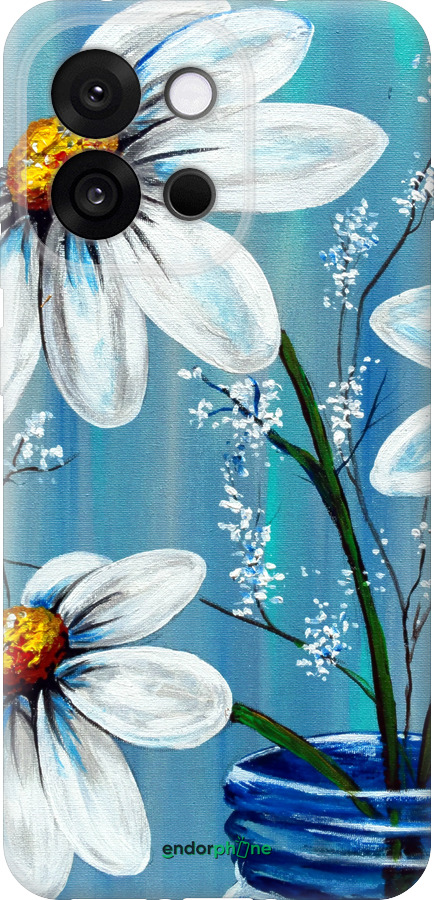 Силиконовый чехол Красивые арт-ромашки для OnePlus 13T 5G / 13S 5G - 4031u-4026 изображение 