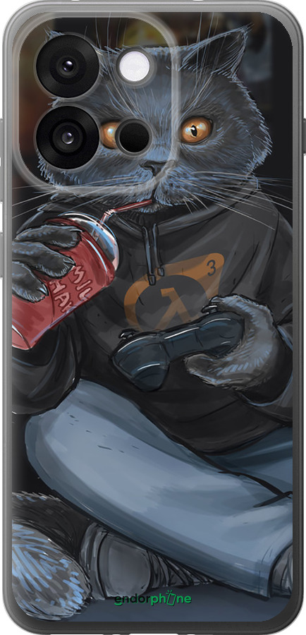 Силиконовый чехол gamer cat для OnePlus 13T 5G / 13S 5G - 4140u-4026 изображение 