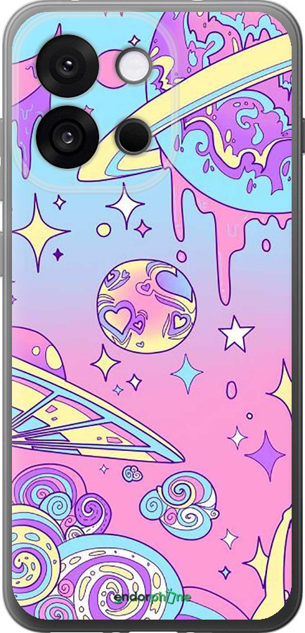 Силиконовый чехол Розовая галактика для OnePlus 13T 5G / 13S 5G - 4146u-4026 изображение 