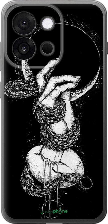 Силиконовый чехол Змея в руке для OnePlus 13T 5G / 13S 5G - 4149u-4026 изображение 