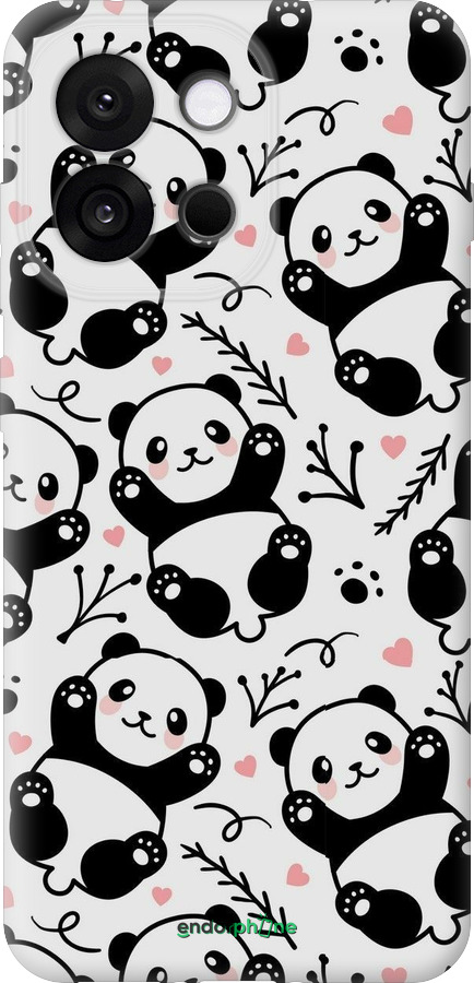 Силиконовый чехол Панды для OnePlus 13T 5G / 13S 5G - 4318u-4026 изображение 