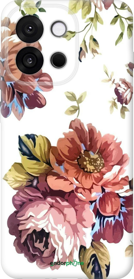 Силиконовый чехол Vintage flowers для OnePlus 13T 5G / 13S 5G - 4333u-4026 изображение 