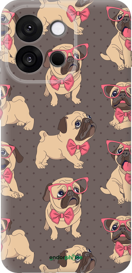 Силиконовый чехол мопсики 2 для OnePlus 13T 5G / 13S 5G - 4362u-4026 изображение 