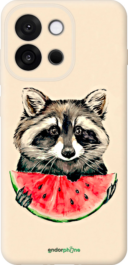 Силиконовый чехол Енотик с арбузом для OnePlus 13T 5G / 13S 5G - 4605u-4026 изображение 