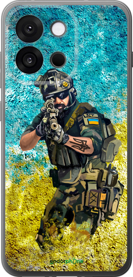 Силиконовый чехол Воин ЗСУ для OnePlus 13T 5G / 13S 5G - 5311u-4026 изображение 