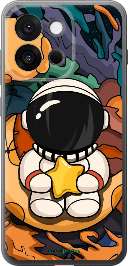 Силиконовый чехол Астронавт и звезда для OnePlus 13T 5G / 13S 5G - 5326u-4026 изображение 