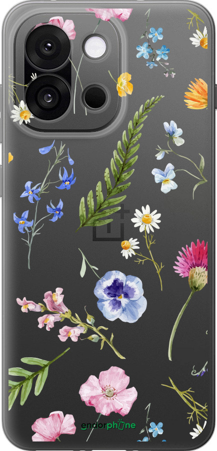 Силіконовий чехол Квітковий фон v2 для OnePlus 13T 5G / 13S 5G - 5472u-4026 изображение 