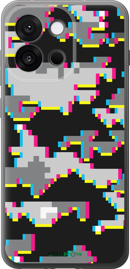 Силиконовый чехол Пиксельный камуфляж для OnePlus 13T 5G / 13S 5G - 5481u-4026 изображение 