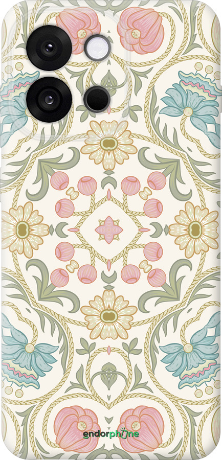 Силиконовый чехол Цветочный орнамент v2 для OnePlus 13T 5G / 13S 5G - 5513u-4026 изображение 