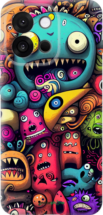 Силиконовый чехол Cмешные монстры для OnePlus 13T 5G / 13S 5G - 5549u-4026 изображение 