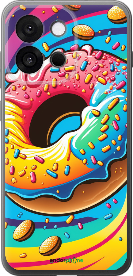 Силиконовый чехол Пончик радуга для OnePlus 13T 5G / 13S 5G - 5584u-4026 изображение 