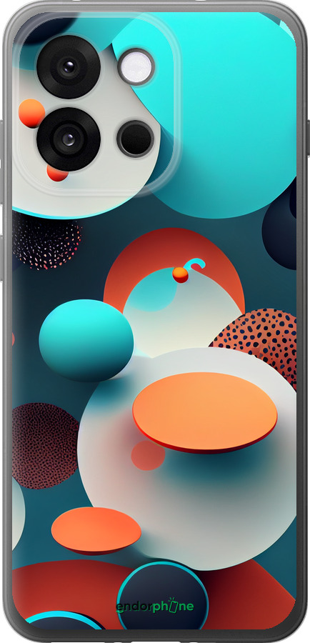 Силиконовый чехол Горошек абстракция для OnePlus 13T 5G / 13S 5G - 5608u-4026 изображение 