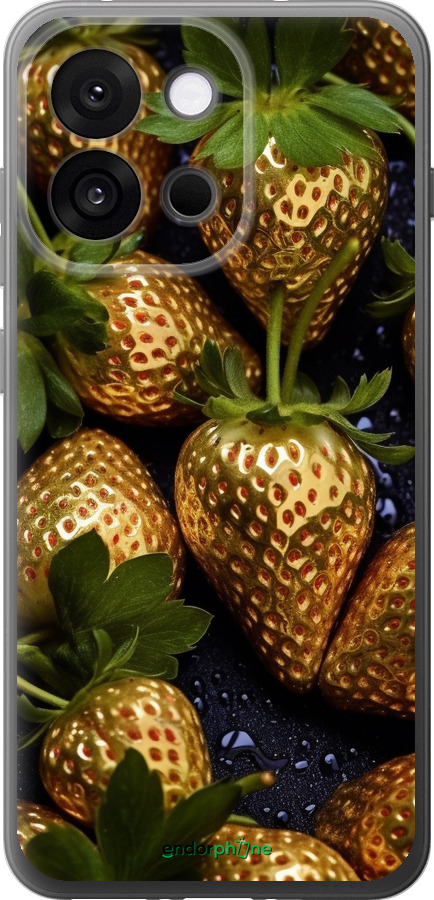 Силіконовий чехол Золота полуниця для OnePlus 13T 5G / 13S 5G - 5637u-4026 изображение 