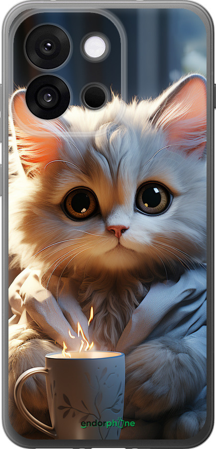 Силіконовий чехол Білий кіт для OnePlus 13T 5G / 13S 5G - 5646u-4026 изображение 