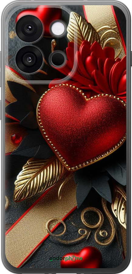 Силиконовый чехол Сердечки v2 для OnePlus 13T 5G / 13S 5G - 5832u-4026 изображение 