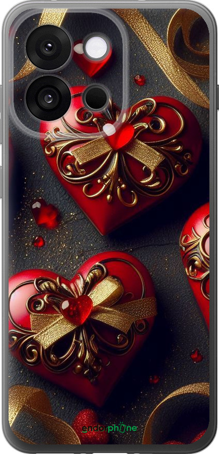 Силиконовый чехол Сердечки v4 для OnePlus 13T 5G / 13S 5G - 5834u-4026 изображение 