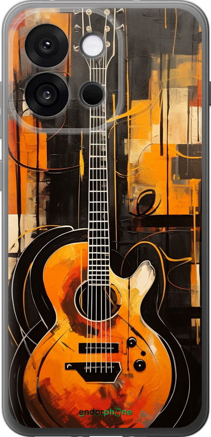 Силиконовый чехол Чехол для телефона Оранжевая Гитара для OnePlus 13T 5G / 13S 5G - 5934u-4026 изображение 