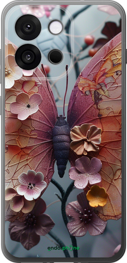 Силиконовый чехол Fairy Butterfly для OnePlus 13T 5G / 13S 5G - 6048u-4026 изображение 