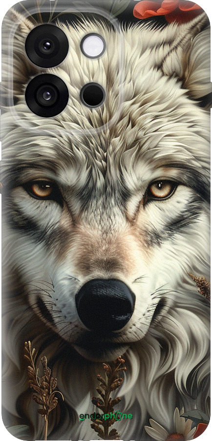 Силиконовый чехол Волчий взгляд для OnePlus 13T 5G / 13S 5G - 6066u-4026 изображение 