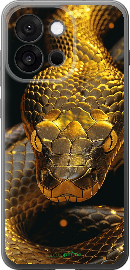 Силиконовый чехол Golden snake для OnePlus 13T 5G / 13S 5G - 6072u-4026 изображение 